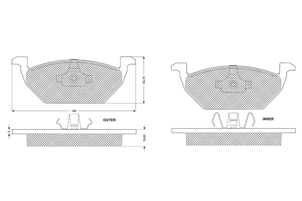 PROCODIS FRANCE fékbetétkészlet, tárcsafék - PF1210 - TothCarparts