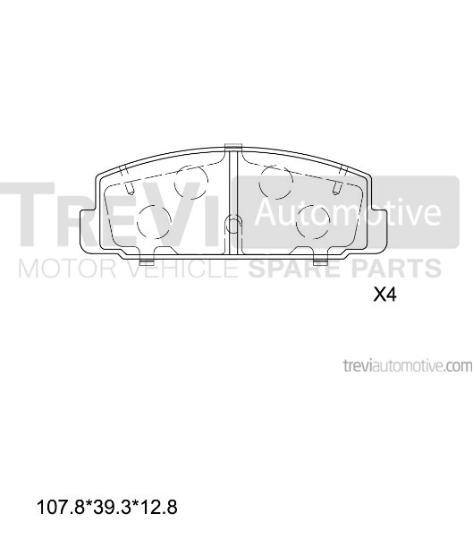 TREVI AUTOMOTIVE fékbetétkészlet, tárcsafék - PF1238 - TothCarparts