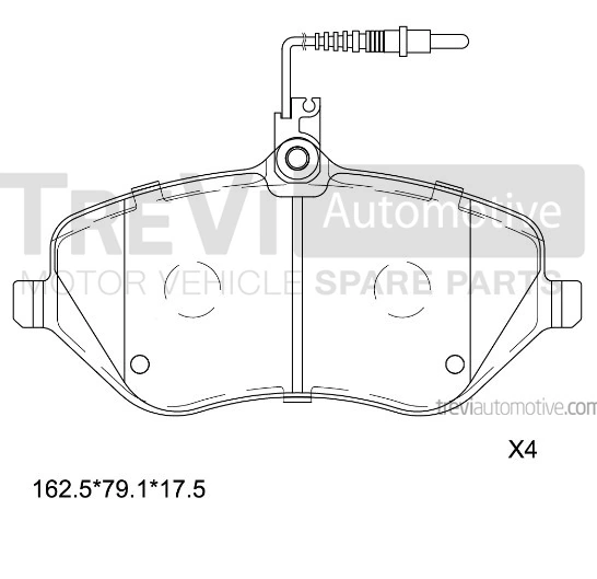 TREVI AUTOMOTIVE fékbetétkészlet, tárcsafék - PF1240 - TothCarparts