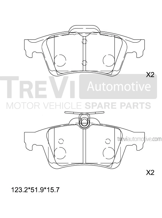 TREVI AUTOMOTIVE fékbetétkészlet, tárcsafék - PF1255 - TothCarparts