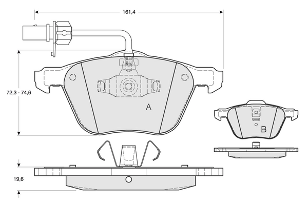 PROCODIS FRANCE fékbetétkészlet, tárcsafék - PF1256 - TothCarparts