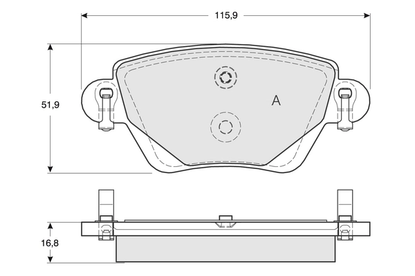 PROCODIS FRANCE fékbetétkészlet, tárcsafék - PF1259 - TothCarparts