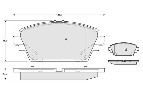 PROCODIS FRANCE fékbetétkészlet, tárcsafék - PF1294 - TothCarparts