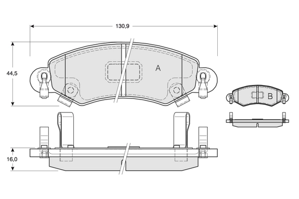 PROCODIS FRANCE fékbetétkészlet, tárcsafék - PF1296 - TothCarparts