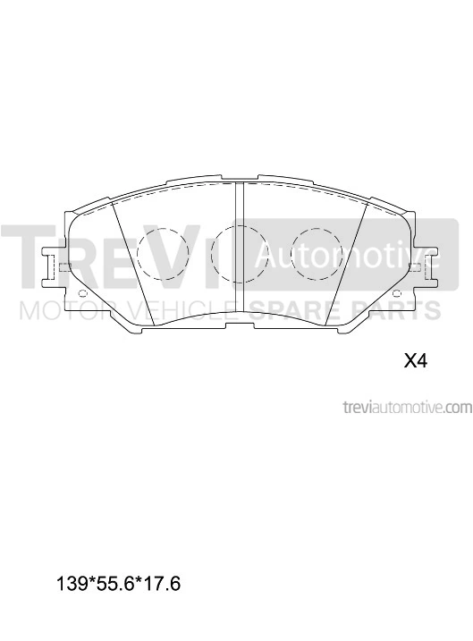 TREVI AUTOMOTIVE fékbetétkészlet, tárcsafék - PF1301 - TothCarparts
