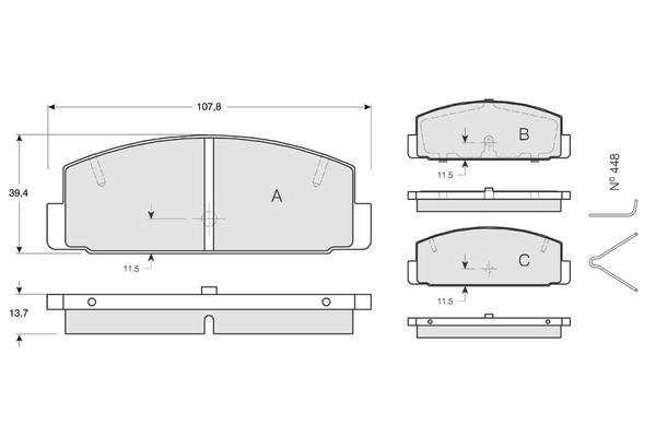 PROCODIS FRANCE fékbetétkészlet, tárcsafék - PF1306 - TothCarparts