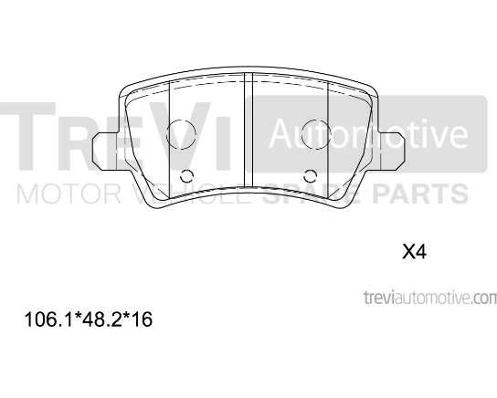 TREVI AUTOMOTIVE fékbetétkészlet, tárcsafék - PF1311 - TothCarparts