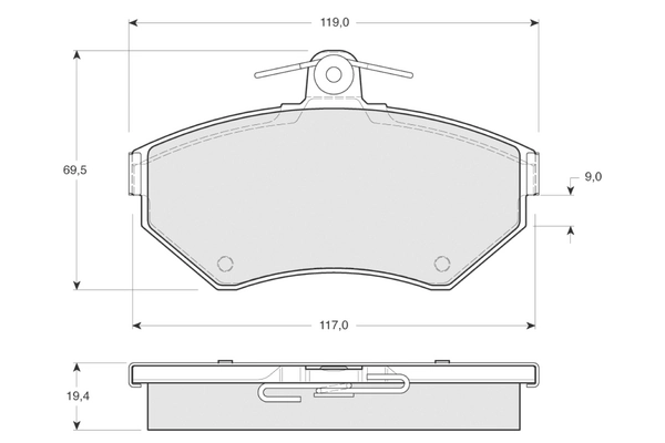 PROCODIS FRANCE fékbetétkészlet, tárcsafék - PF1312 - TothCarparts