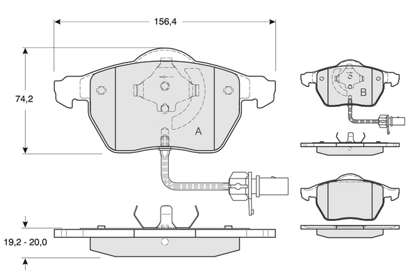 PROCODIS FRANCE fékbetétkészlet, tárcsafék - PF1313 - TothCarparts