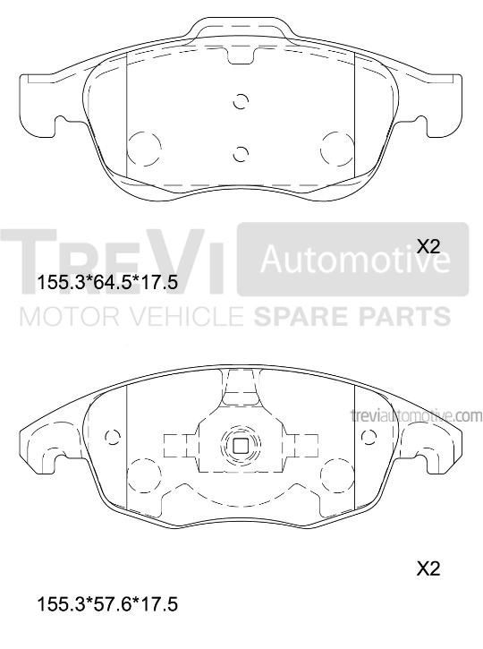 TREVI AUTOMOTIVE fékbetétkészlet, tárcsafék - PF1331 - TothCarparts