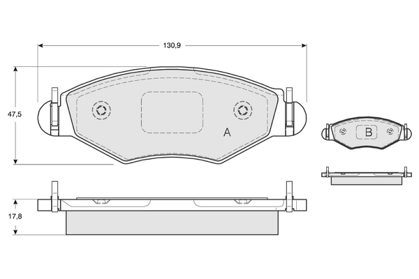 PROCODIS FRANCE fékbetétkészlet, tárcsafék - PF1343 - TothCarparts