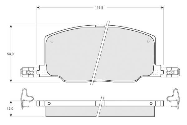 PROCODIS FRANCE fékbetétkészlet, tárcsafék - PF1369 - TothCarparts