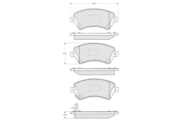 PROCODIS FRANCE fékbetétkészlet, tárcsafék - PF1374 - TothCarparts
