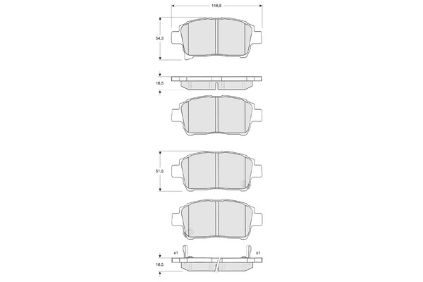 PROCODIS FRANCE fékbetétkészlet, tárcsafék - PF1376 - TothCarparts