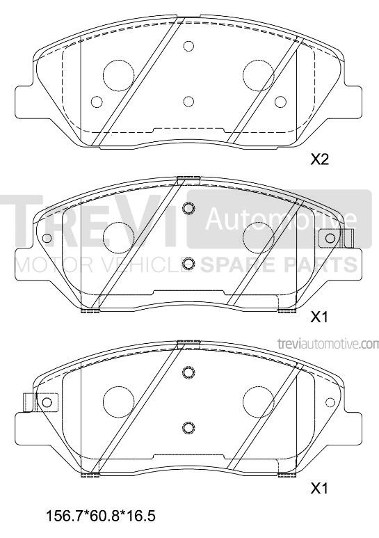 TREVI AUTOMOTIVE fékbetétkészlet, tárcsafék - PF1391 - TothCarparts