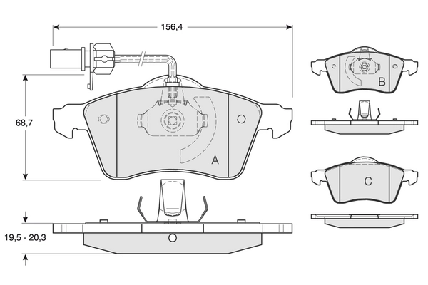 PROCODIS FRANCE fékbetétkészlet, tárcsafék - PF13911 - TothCarparts