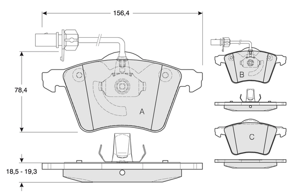 PROCODIS FRANCE fékbetétkészlet, tárcsafék - PF1392 - TothCarparts