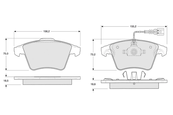 PROCODIS FRANCE fékbetétkészlet, tárcsafék - PF1393 - TothCarparts