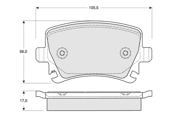 PROCODIS FRANCE fékbetétkészlet, tárcsafék - PF1395 - TothCarparts