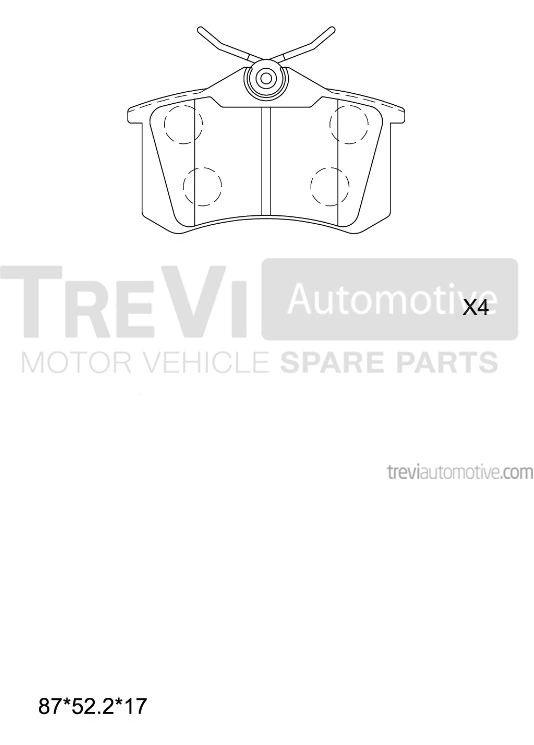 TREVI AUTOMOTIVE fékbetétkészlet, tárcsafék - PF1406 - TothCarparts