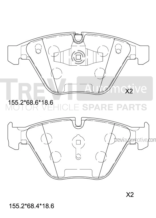 TREVI AUTOMOTIVE fékbetétkészlet, tárcsafék - PF1413 - TothCarparts