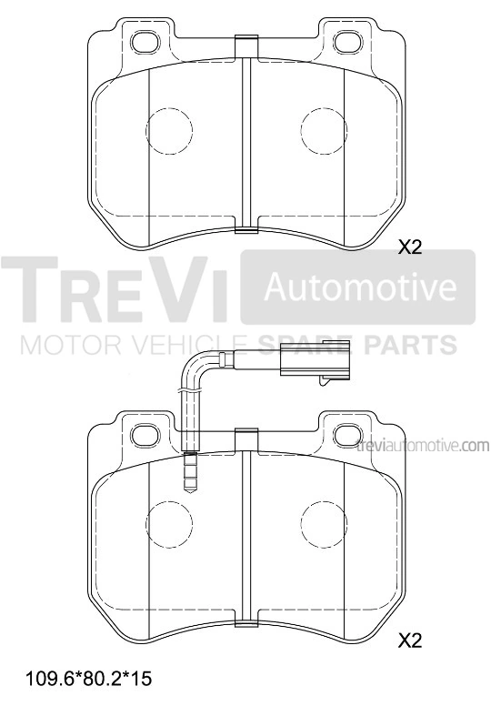 TREVI AUTOMOTIVE fékbetétkészlet, tárcsafék - PF1417 - TothCarparts