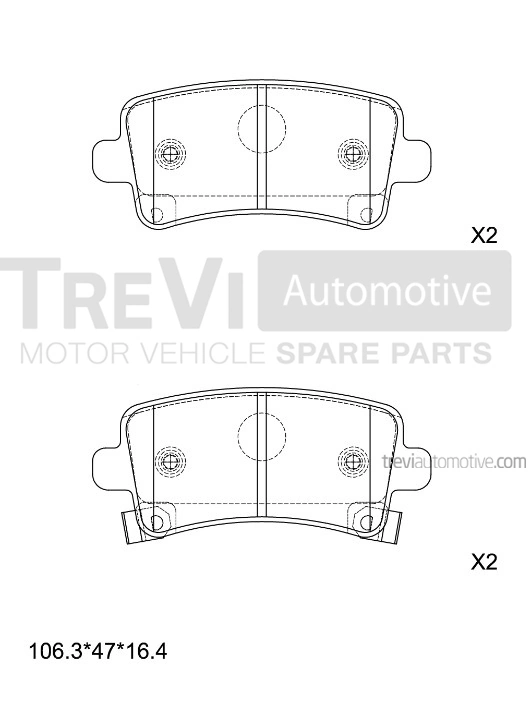 TREVI AUTOMOTIVE fékbetétkészlet, tárcsafék - PF1420 - TothCarparts