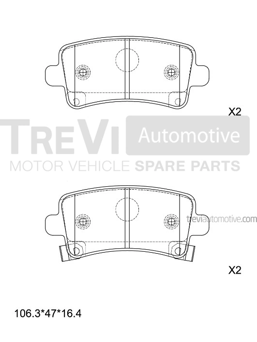 TREVI AUTOMOTIVE fékbetétkészlet, tárcsafék - PF1438 - TothCarparts