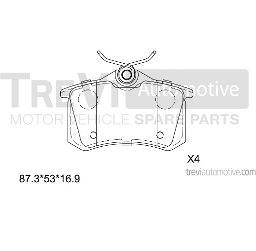 TREVI AUTOMOTIVE fékbetétkészlet, tárcsafék - PF1440 - TothCarparts