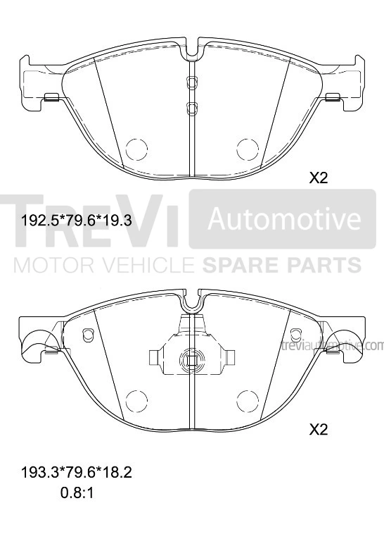 TREVI AUTOMOTIVE fékbetétkészlet, tárcsafék - PF1445 - TothCarparts
