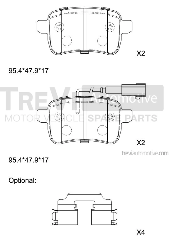 TREVI AUTOMOTIVE fékbetétkészlet, tárcsafék - PF1450 - TothCarparts