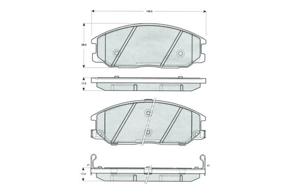 PROCODIS FRANCE fékbetétkészlet, tárcsafék - PF1454 - TothCarparts