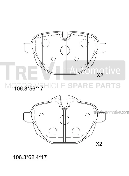 TREVI AUTOMOTIVE fékbetétkészlet, tárcsafék - PF1467 - TothCarparts