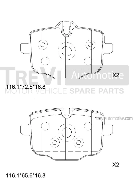 TREVI AUTOMOTIVE fékbetétkészlet, tárcsafék - PF1469 - TothCarparts