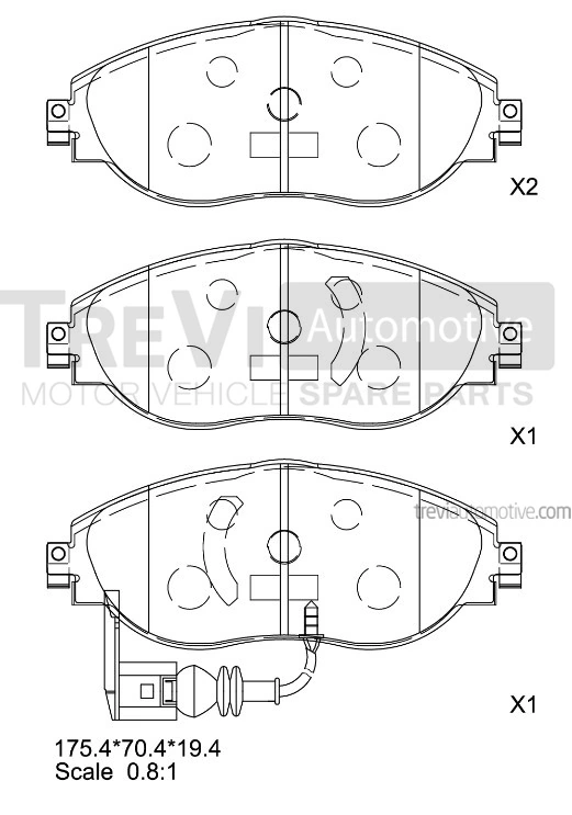 TREVI AUTOMOTIVE fékbetétkészlet, tárcsafék - PF1483 - TothCarparts