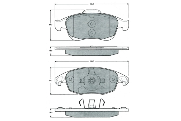 PROCODIS FRANCE fékbetétkészlet, tárcsafék - PF1484 - TothCarparts