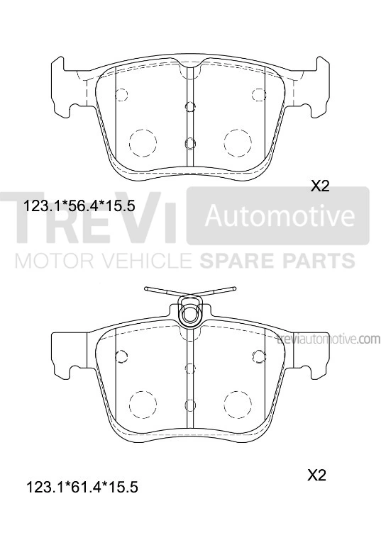 TREVI AUTOMOTIVE fékbetétkészlet, tárcsafék - PF1488 - TothCarparts