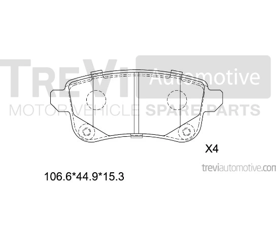 TREVI AUTOMOTIVE fékbetétkészlet, tárcsafék - PF1489 - TothCarparts