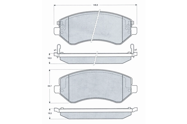 PROCODIS FRANCE fékbetétkészlet, tárcsafék - PF1493 - TothCarparts