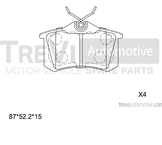 TREVI AUTOMOTIVE fékbetétkészlet, tárcsafék - PF1544 - TothCarparts