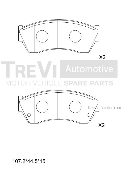 TREVI AUTOMOTIVE fékbetétkészlet, tárcsafék - PF1551 - TothCarparts