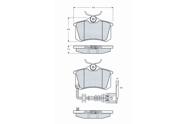 PROCODIS FRANCE fékbetétkészlet, tárcsafék - PF1615 - TothCarparts