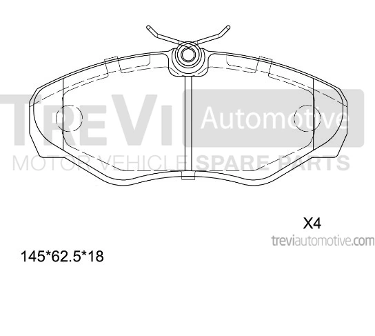 TREVI AUTOMOTIVE fékbetétkészlet, tárcsafék - PF1633 - TothCarparts