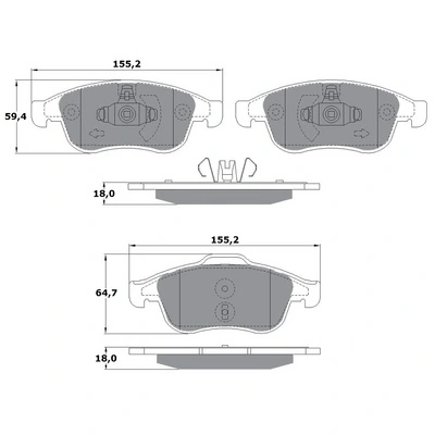 PROCODIS FRANCE fékbetétkészlet, tárcsafék - PF1641 - TothCarparts