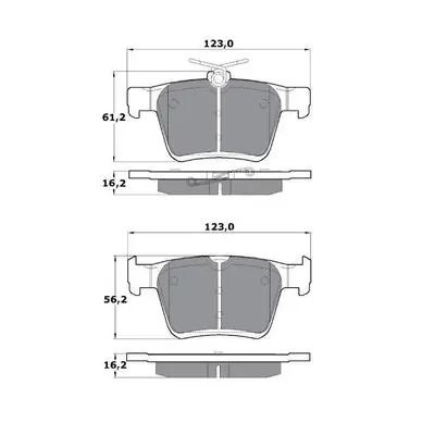 PROCODIS FRANCE fékbetétkészlet, tárcsafék - PF1705 - TothCarparts