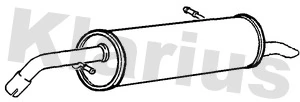 KLARIUS hátsó hangtompító - PG812D - TothCarparts