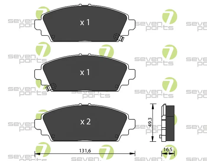 7 SEVEN PARTS fékbetétkészlet, tárcsafék - SVP20890 - TothCarparts