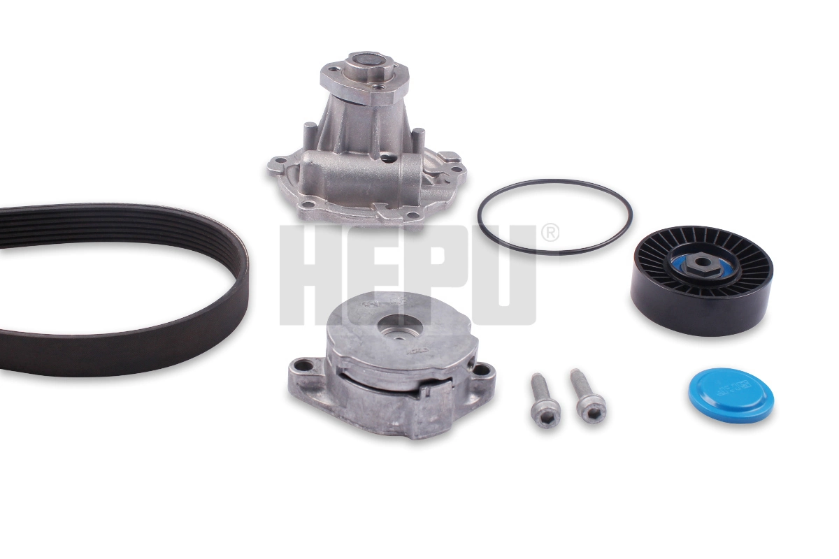 HEPU Vízszivattyú + bordásszíjkészlet - PK05428 - TothCarparts