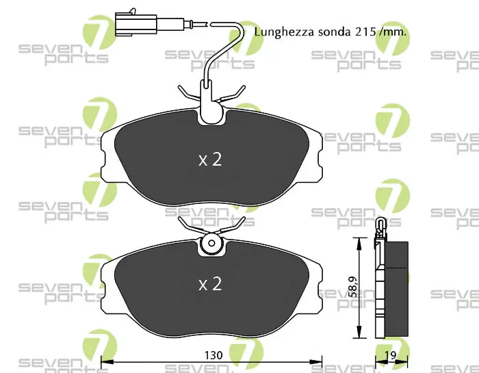7 SEVEN PARTS fékbetétkészlet, tárcsafék - SVP14872 - TothCarparts