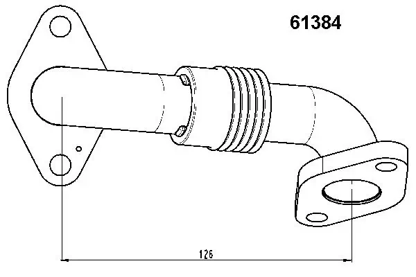 BorgWarner Cső, kipuf.gáz visszavezető szelep - 61384D - TothCarparts